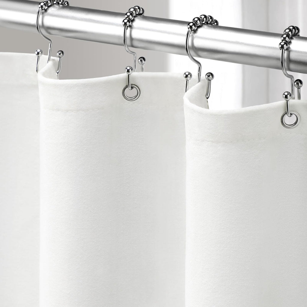 Linen Shower Curtain Beige Boho Cream Natural Cloth 72" W x 72" L