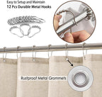 Baccessor Linen Shower Curtain Tropical Green Leaf Shower Curtains Botanical Banana Monstera Leaf Palm Tree Water Repellent Heavy Duty Fabric Cloth Shower Curtain for Bathtubs Hotel 72 W X 72 L Inch