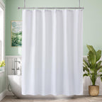 Amazer Ivory Shower Curtain Liner, Ivory Fabric Shower Liner, 2-in-1 Bathroom Shower Curtain and Liner, 12 Grommet Holes, Water Proof, Machine Washable, Hotel Quality, 72 x 72 Inches
