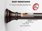 Oil Rubbed Bronze Tension Shower Curtain Rod – Adjustable 18-79 Inches, Fits 20-78 Inch Spaces (Ideal for 72" Wide Bathrooms), Rust Resistance Adjustable Durable Spring No Drilling