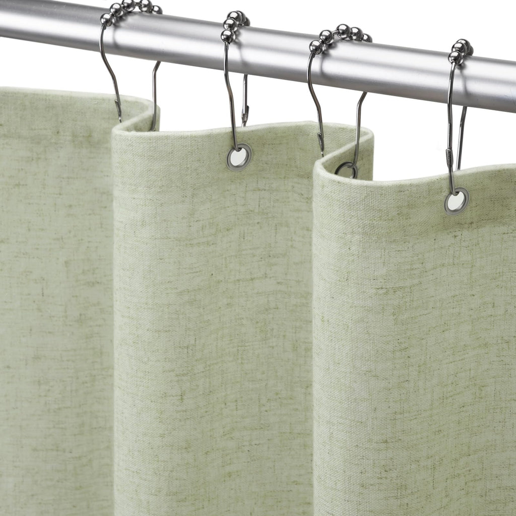 Linen Shower Curtain Beige Boho Cream Natural Cloth 72" W x 72" L