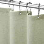 Linen Shower Curtain Beige Boho Cream Natural Cloth 72" W x 72" L
