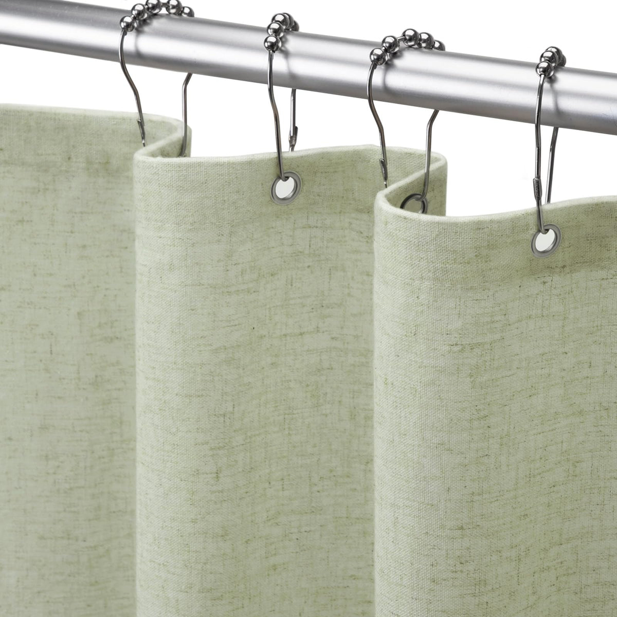 Linen Shower Curtain Beige Boho Cream Natural Cloth 72" W x 72" L