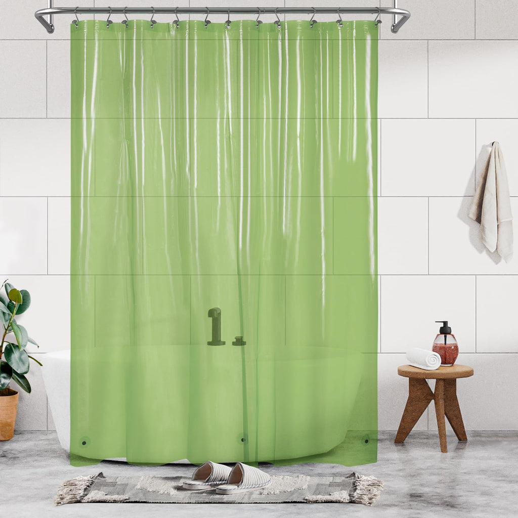 Barossa Design 48 inch Wide Stall Shower Curtain Liner with Magnets, Clear