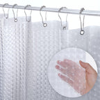 LiBa Shower Curtain PEVA 8G, 72x72 Inch Frosted 2-Pack