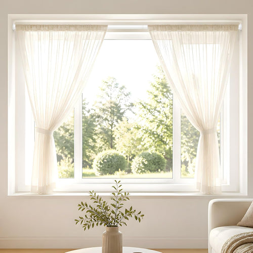 1Pcs Tension Curtain Rod 31-76 Inches,White Shower Rod for Bathroom Window