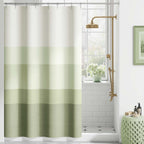 jinchan Ombre Ocean Blue Shower Curtain for Bathroom 70x72 Inch 12 Hooks