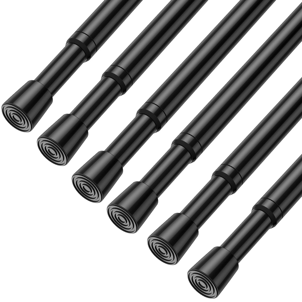 AIZESI 2Pcs Spring Tension Curtain Rods, Adjustable 26-39 Inch, White