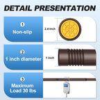 CorkLatta Bronze Shower Curtain Rod 31 to 80 Inch,1 Inch Diameter Adjustable Spring Tension Stainless Steel Telescoping Rod,Easy Install,No Rust