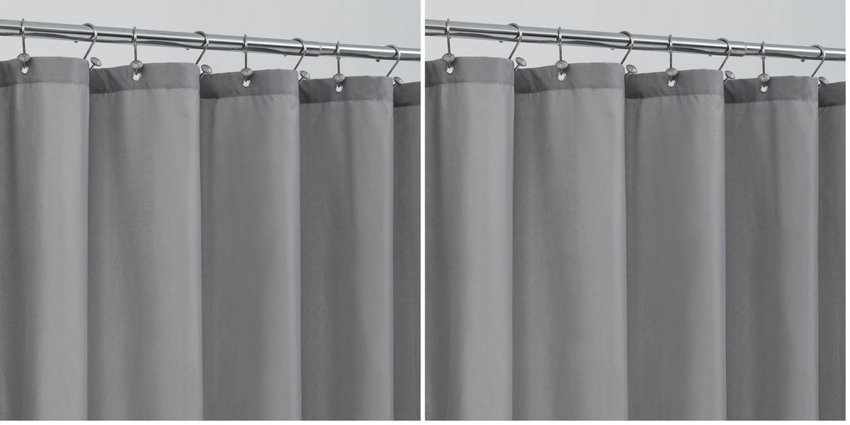 ALYVIA SPRING 72x96 Extra Long Waterproof Fabric Shower Curtain Liner White