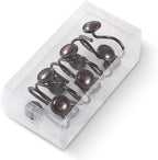 CHICTIE Bronze Shower Curtain Hooks,Oil Rubbed Decorative Shower Rings,Set of 12 Rust Resistant Shower Hooks Hangers for Bathroom Curtains Rods(Oil-Rubbed Bronze)