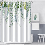 AWERT Blue Marble Shower Curtain - Waterproof for Bathroom Decor, Printed Washable With Hooks, 72x72 Inch