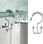 Zenna Home Shower Curtain Hooks, Chrome, Set of 12 – Premium Shower Curtain and Liner Rings with Double Roller Glide and Double-Sided Design – Rust Resistant