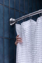 Moen MDN2170BN Magnetix 60-inch Curved Adjustable Single Shower Curtain Rod, Brushed Nickel