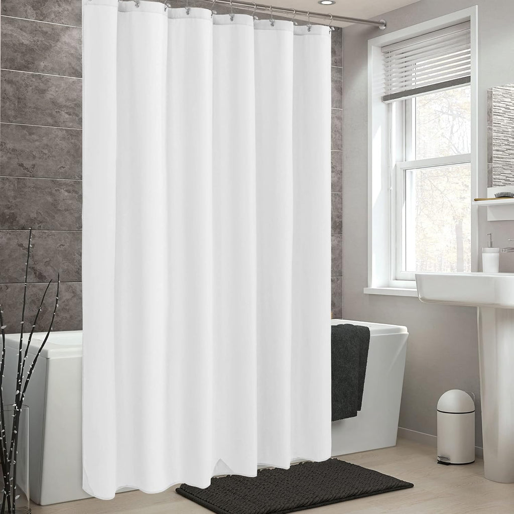 ALYVIA SPRING Waterproof Fabric Shower Curtain or Liner White, 72x72