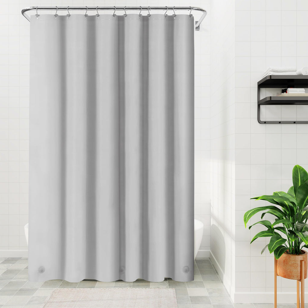 Barossa Design 48 inch Wide Stall Shower Curtain Liner with Magnets, Clear