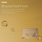 Moen TR1000BG 44-Inch to 72-Inch Adjustable Tension Mounted Straight Shower Curtain Rod, No Drilling Required, Brushed Gold Finish, Fits Standard Bathtubs
