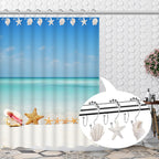 Decorative Shower Curtain Hooks,12 Pcs Seashell Double Shower Curtain Hooks