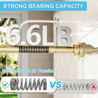 Shower Curtain Rod 30 To 76 Inch(2.6-6.4ft), Gold
