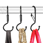 12 Metal Shower Curtain Hooks, Rust-Proof Decorative C-Shaped Curtain Hooks for Bathroom, Chrome Shower Curtain Rings, Fits Rods Up to 1 Inch (C, Silver)