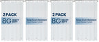 LiBa Shower Curtain PEVA 8G, 72x72 Inch Frosted 2-Pack