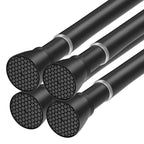 Black Tension Curtain Rod for Windows 28 to 48 Inch Spring Curtain Rods