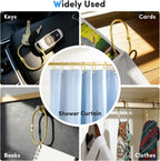 Shower Curtain Hooks Rings - ELWEY Shower Curtain Hooks Rust Proof