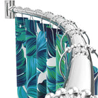 Curved Shower Curtain Rod For Bathroom, 38-72 Inches Adjustable, Nickel