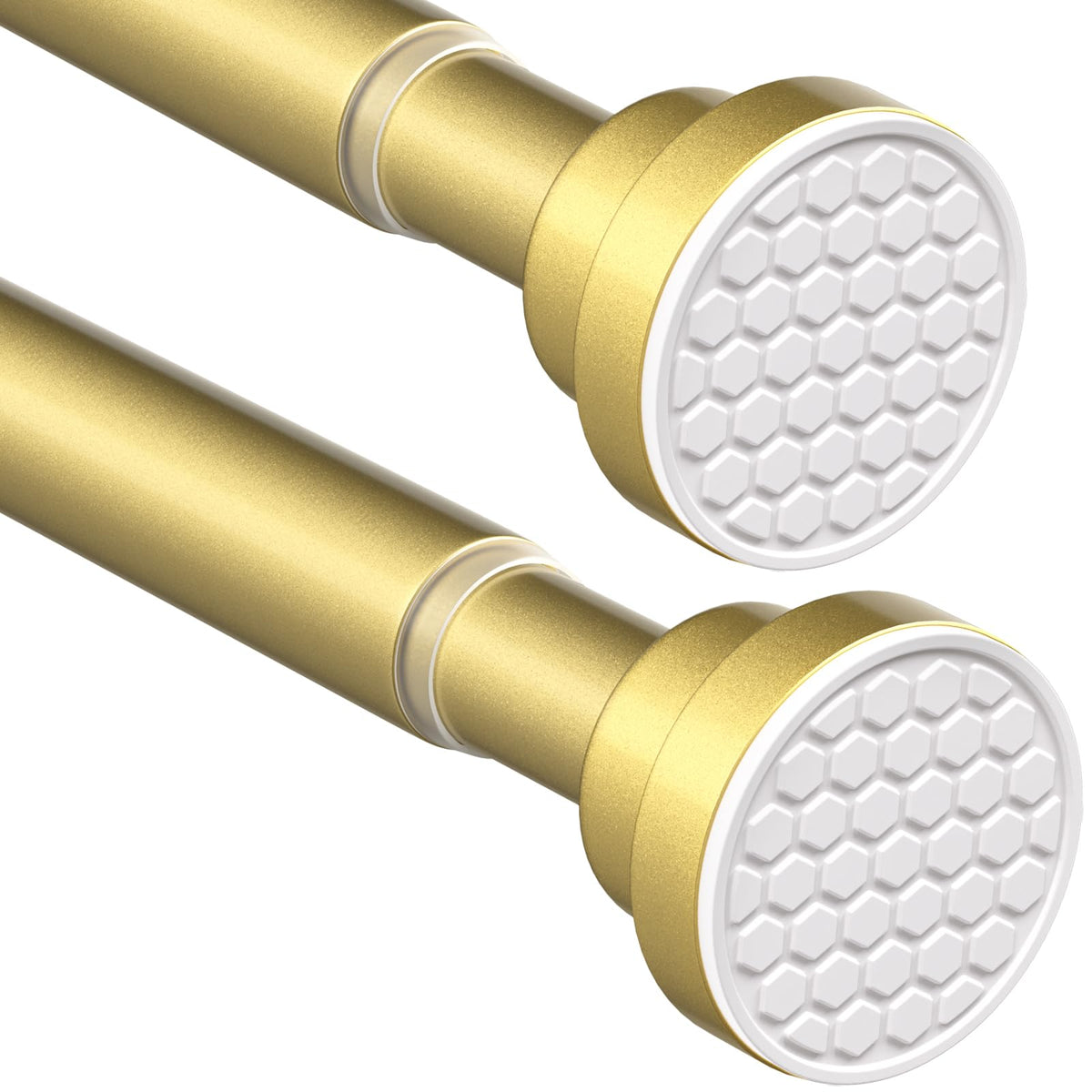 MEXAU Tension Curtain Rod for Windows 45 to 77 Inch, White