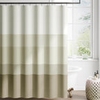 jinchan Ombre Ocean Blue Shower Curtain for Bathroom 70x72 Inch 12 Hooks