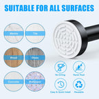 TEECK Shower Curtain Rod, 32-80 inch Adjustable Spring Tension Curtain Rod, Never Rust Anti-Slip Shower Curtain Rod for Bathroom, No Drilling, Never Collapse, Easy to Use, Black