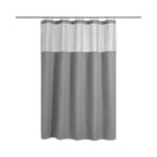 N&Y HOME Stall Waffle Weave Shower Curtain with Snap-in Liner White 36x72