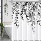 Gibelle Sage Green Eucalyptus Shower Curtain, Floral Print, 72x72