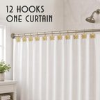 Gold Butterfly Shower Curtain Hooks, Rust Proof Metal for Bathroom 12PCS