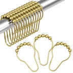 Amazer Decorative Shower Curtain Hooks, Shower Curtain Hooks Rust Proof Stainless Steel Shower Curtain Hooks, Shower Hooks for Shower Curtain Bathroom 12PCS, Matte Nickel