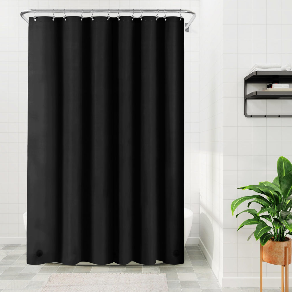 Barossa Design 48 inch Wide Stall Shower Curtain Liner with Magnets, Clear