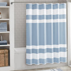 Madison Park Spa Waffle Shower Curtain for Bathroom, 72 x 72, Grey