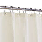 Barossa Design Waffle Weave Extra Long Shower Curtain White 84 Inch Length