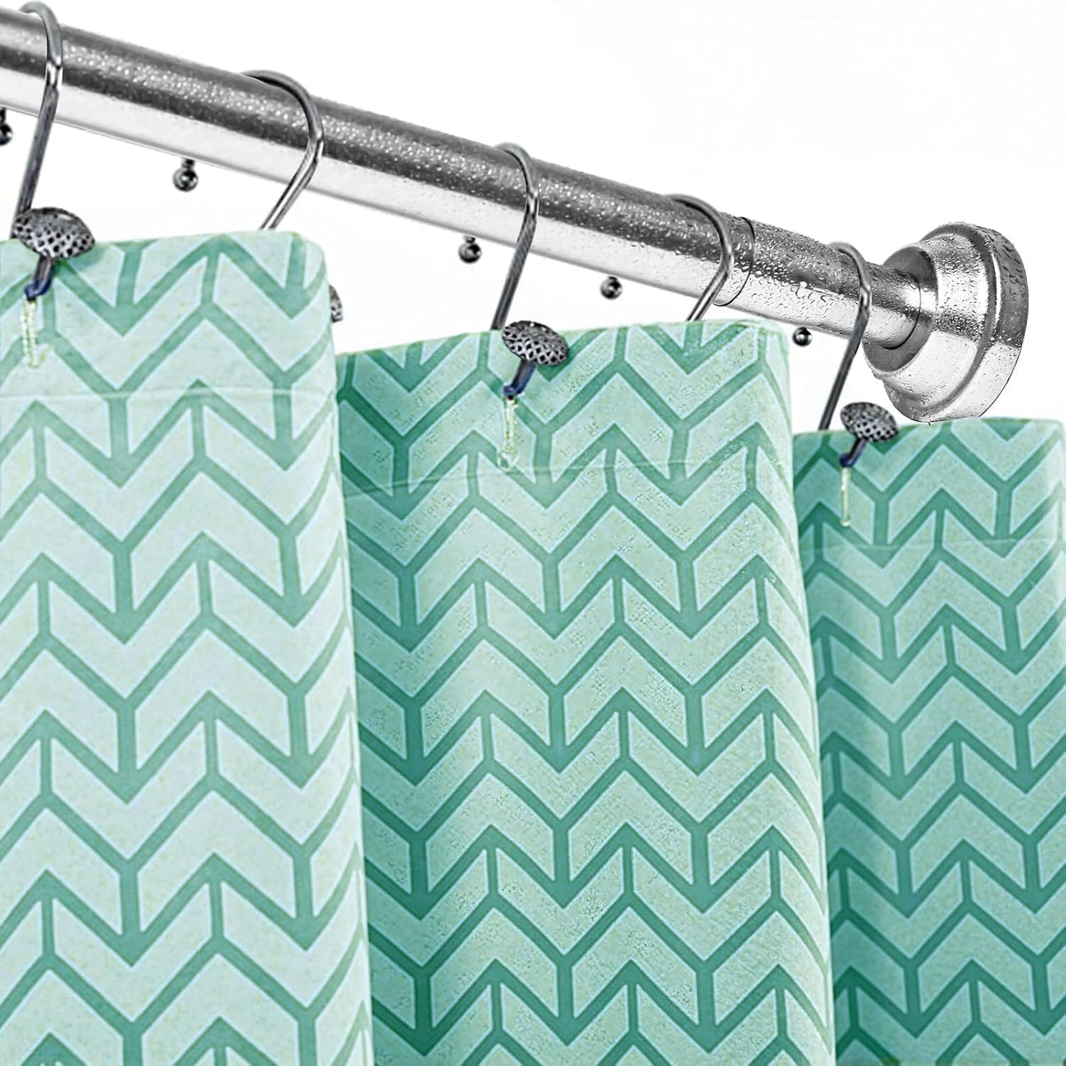 Umimile Shower Curtain Rod, 1 Inch Adjustable Spring Tension Curtain Rod