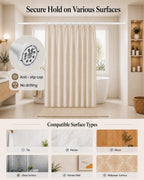 ALLZONE Tension Shower Curtain Rod, 29-84 In, Spring Loaded Curtain Rod