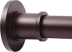 BRIOFOX Shower Curtain Rod Adjustable 18-78 Inch, No Drilling Non Slip Stainless Steel Spring Tension Curtain Rod for Window or Bathroom, Bronze