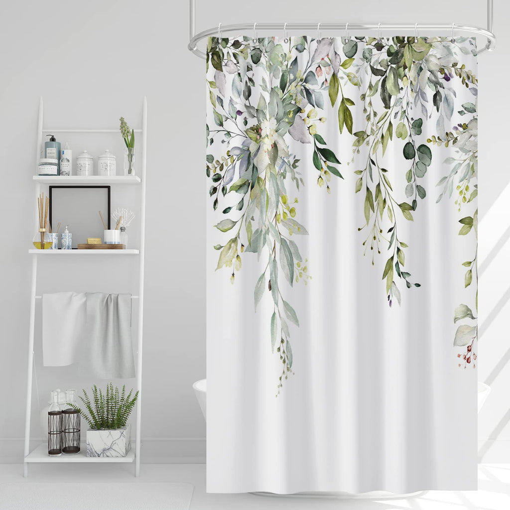 AWERT Blue Marble Shower Curtain - Waterproof for Bathroom Decor, Printed Washable With Hooks, 72x72 Inch