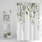 AWERT Blue Marble Shower Curtain - Waterproof for Bathroom Decor, Printed Washable With Hooks, 72x72 Inch