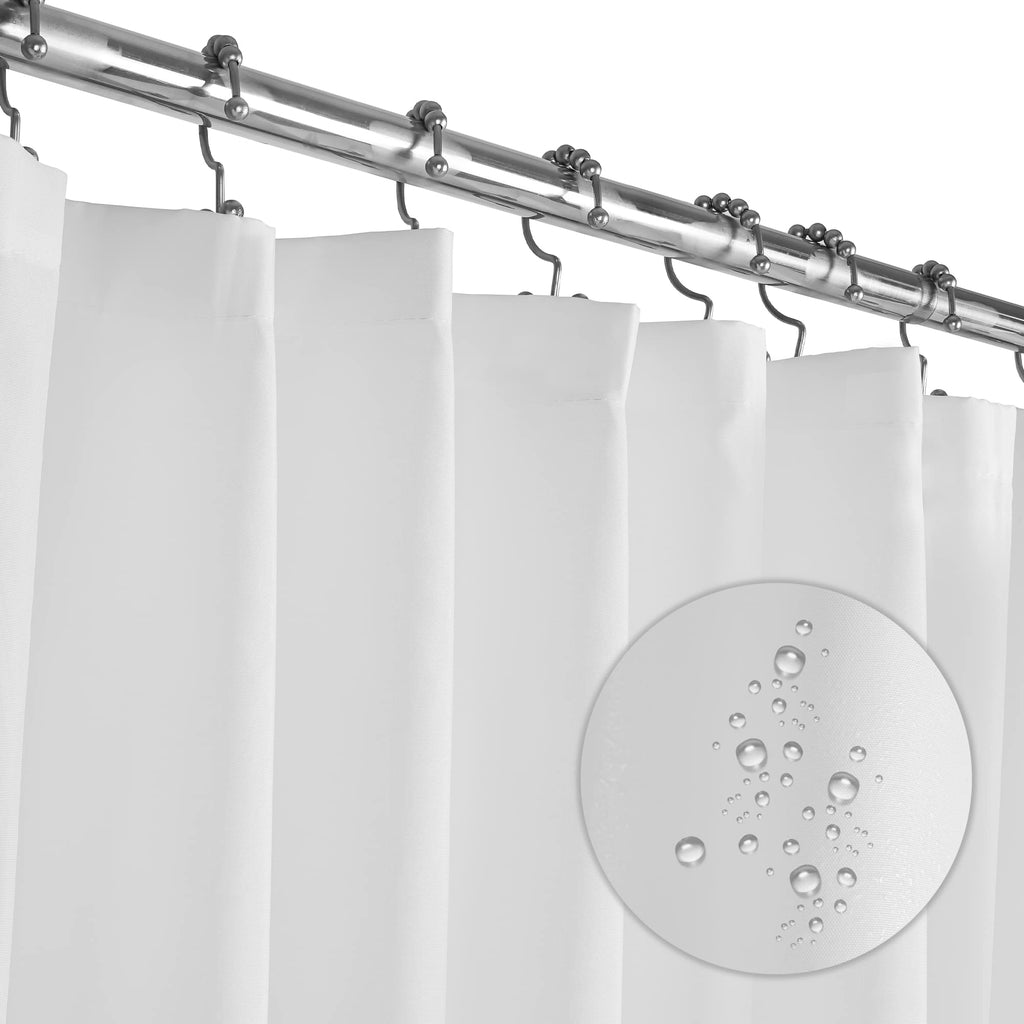 LiBa Shower Curtain PEVA 8G, 72x72 Inch Clear Pebbles with Magnets