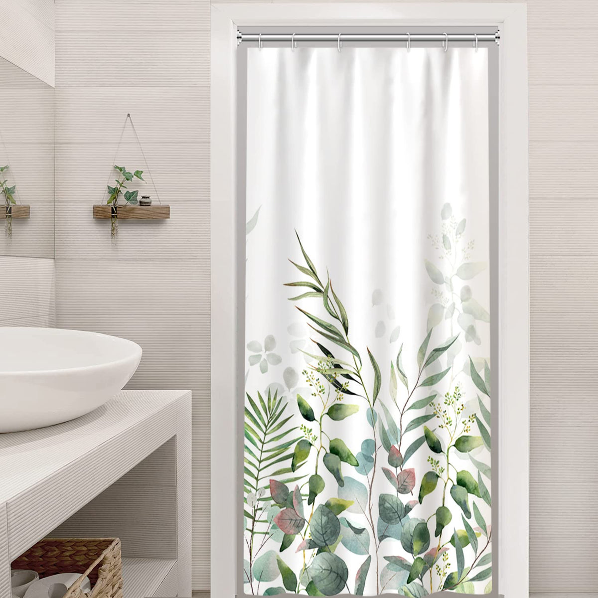 AWERT Blue Marble Shower Curtain - Waterproof for Bathroom Decor, Printed Washable With Hooks, 72x72 Inch