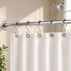 Hotop Shower Curtain Hooks Rings, Stainless Steel S Hooks, 12 Pieces