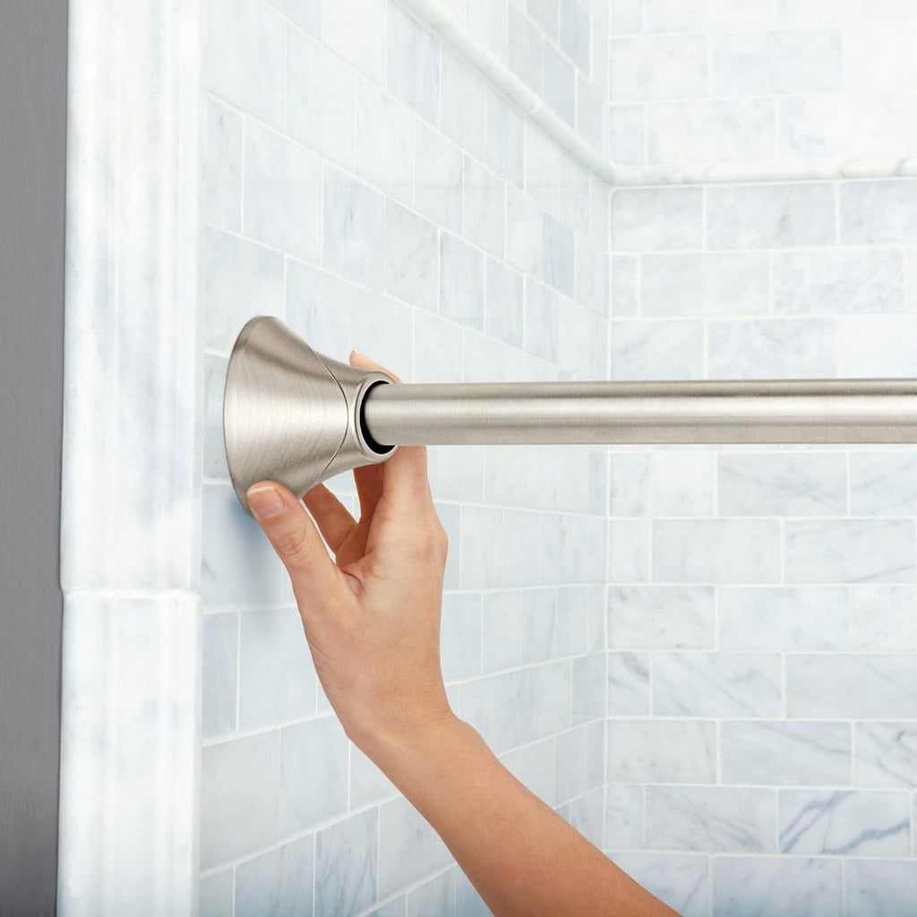 Moen Curved Tension Shower Curtain Rod 57–60 in., CSR2172BN