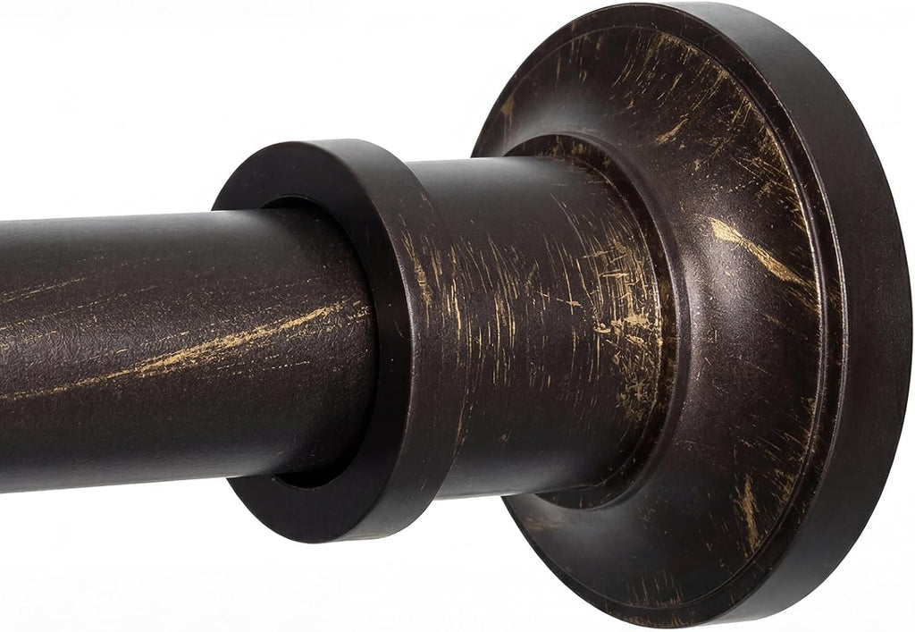 BRIOFOX Bronze Tension Curtain Rod 24 to 78 Inch(2-6.5ft) - Spring Tension Shower Curtain Rod, No Drilling Oil Rubbed Bronze Tension Rod for Curtains Windows