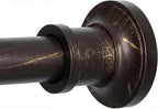 BRIOFOX Bronze Tension Curtain Rod 24 to 78 Inch(2-6.5ft) - Spring Tension Shower Curtain Rod, No Drilling Oil Rubbed Bronze Tension Rod for Curtains Windows