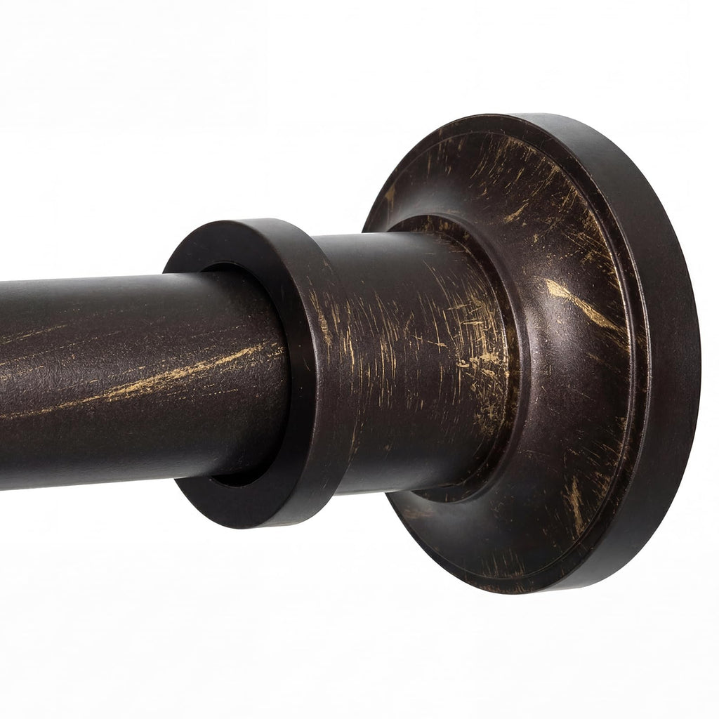 BRIOFOX Bronze Tension Curtain Rod 24 to 78 Inch(2-6.5ft) - Spring Tension Shower Curtain Rod, No Drilling Oil Rubbed Bronze Tension Rod for Curtains Windows